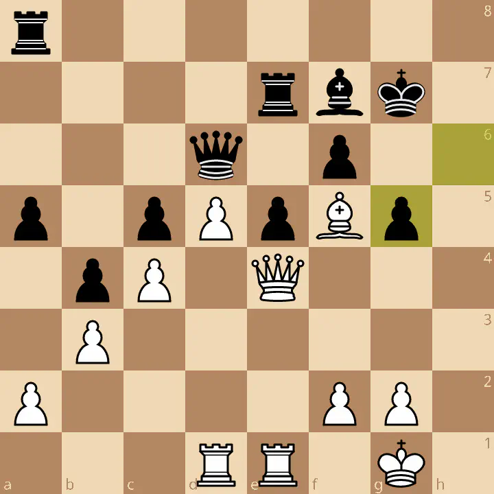 r7/4rbk1/3q1p2/p1pPpBp1/1pP1Q3/1P6/P4PP1/3RR1K1 w - - 0 34